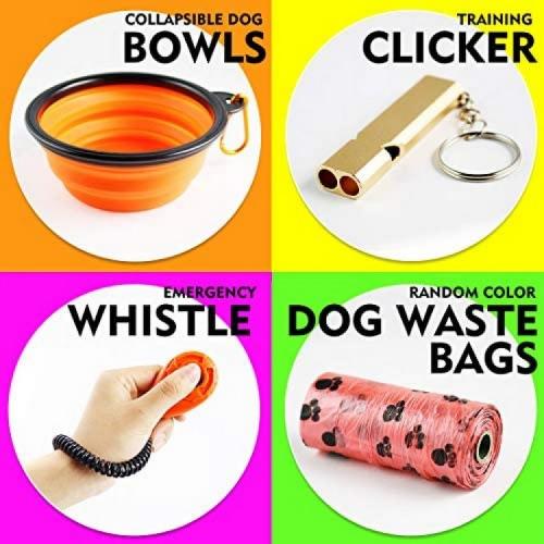 EDUPLINK Dog Treat Training Pouch Dog Training kit Large Capacity Easily Carries Pet Toys Kibble Treats Built-in Poop Bag Dispenser Easy to Clean Waterproof 4 Wearing Way