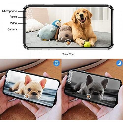 AONESY Dog Camera, WiFi Smart Pet Camera with Treat Dispenser for Dogs and Cats, Night Vision, 2-Way Audio, Compatible with Alexa AONESY Dog Camera, WiFi Smart Pet Camera with Treat Dispenser for Dogs and Cats, Night Vision, 2-Way Audio, Compatible with Alexa