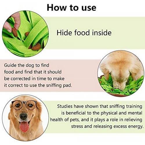 AWOOF Pet Snuffle Mat for Dogs, Interactive Feed Game for Boredom, Encourages Natural Foraging Skills for Cats Dogs Bowl Travel Use, Dog Treat Dispenser Indoor Outdoor Stress Relief AWOOF Pet Snuffle Mat for Dogs, Interactive Feed Game for Boredom, Encourages Natural Foraging Skills for Cats Dogs Bowl Travel Use, Dog Treat Dispenser Indoor Outdoor Stress Relief