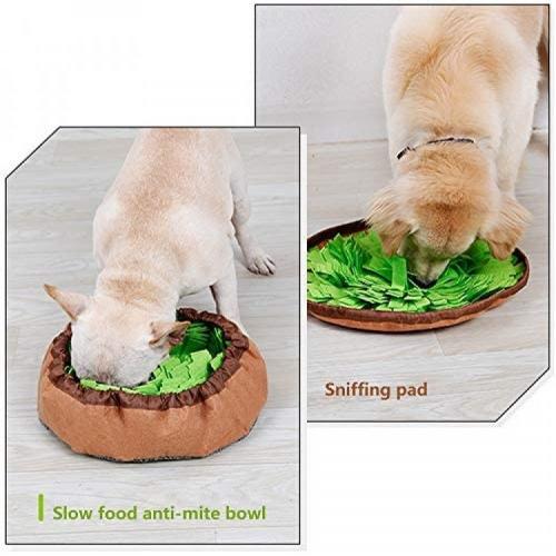 AWOOF Pet Snuffle Mat for Dogs, Interactive Feed Game for Boredom, Encourages Natural Foraging Skills for Cats Dogs Bowl Travel Use, Dog Treat Dispenser Indoor Outdoor Stress Relief AWOOF Pet Snuffle Mat for Dogs, Interactive Feed Game for Boredom, Encourages Natural Foraging Skills for Cats Dogs Bowl Travel Use, Dog Treat Dispenser Indoor Outdoor Stress Relief