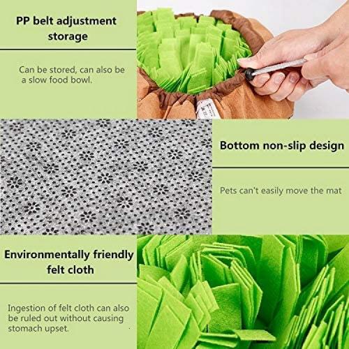 AWOOF Pet Snuffle Mat for Dogs, Interactive Feed Game for Boredom, Encourages Natural Foraging Skills for Cats Dogs Bowl Travel Use, Dog Treat Dispenser Indoor Outdoor Stress Relief AWOOF Pet Snuffle Mat for Dogs, Interactive Feed Game for Boredom, Encourages Natural Foraging Skills for Cats Dogs Bowl Travel Use, Dog Treat Dispenser Indoor Outdoor Stress Relief