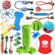 New KIPRITII Dog Chew Toys for Puppy - 20 Pack Puppies Teething Chew Toys for Boredom, Pet Dog Toothbrush Chew Toys with Rope Toys, Treat Balls and Dog Squeaky Toy for Puppy and Small Dogs