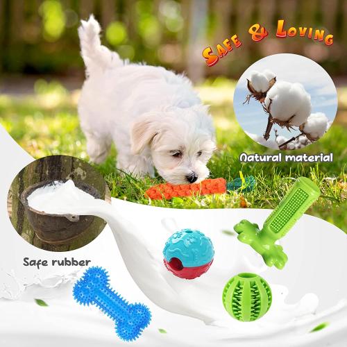 New KIPRITII Dog Chew Toys for Puppy - 20 Pack Puppies Teething Chew Toys for Boredom, Pet Dog Toothbrush Chew Toys with Rope Toys, Treat Balls and Dog Squeaky Toy for Puppy and Small Dogs