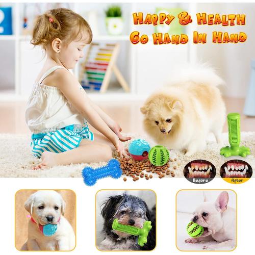 New KIPRITII Dog Chew Toys for Puppy - 20 Pack Puppies Teething Chew Toys for Boredom, Pet Dog Toothbrush Chew Toys with Rope Toys, Treat Balls and Dog Squeaky Toy for Puppy and Small Dogs
