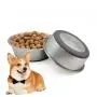 2pcs Stainless Steel Pet Bowl with Anti-Slip Rubber foot, Removable Dish Feeder for Rabbit Bird Cat Dog Food Water Bowl