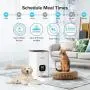 New Automatic Cat Feeder 4L,6L and 6L/2D Pet Feeder Dog Food Dispenser with Time and Meal Size Programmable, LCD Display and Meal Call Recorder Up to 4 Meals A Day