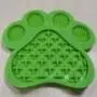 Paw Shape Pet Dog Lick Mat Slow Feeder Bowl with Suction Cups (Green) Paw Shape Pet Dog Lick Mat Slow Feeder Bowl with Suction Cups (Green)