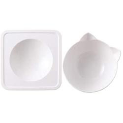QINYUAN Cat Bowl, Raised Food Water with Detachable Elevated Stand Adjustable Tilted Pet Feeder No-Spill Dog
