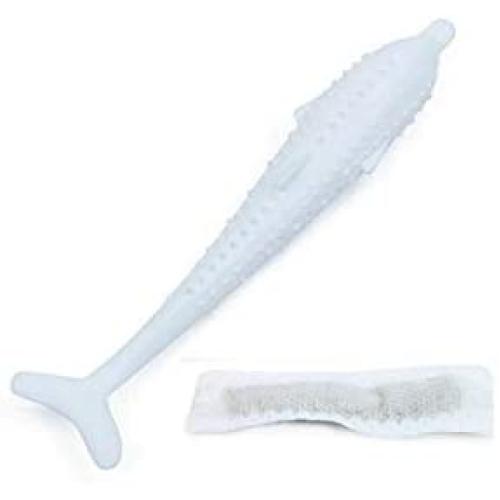 Perfttyycwwj Catnip Toys. Silicone Mint Fish Cat Toy Pet Catnip Soft Cleaning Teeth Toothbrush Chewing Cat Toy Molar Stick Teeth Cleaning Kitten Pet Supplies