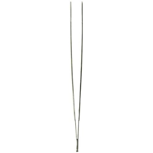 Tamsco Tweezers 12-Inch Angled Stainless Steel Angled Tip Blunt Point Serrated