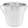 Fuzzy Puppy Pet Products Heavy Duty Flat Sided Pail Dual Hooks Quart Pet feeder Fuzzy Puppy Pet Products Heavy Duty Flat Sided Pail Dual Hooks Quart Pet feeder