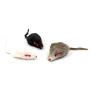 AXEL PETS 60 Furry Mice with Catnip and Rattle Sound Made of Real Rabbit Fur Interactive Catch Play Mouse Toy for Cat, Box of 60 Mice