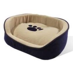 Puppy Dog Cat Kitty Pet Bed Cushion Paws2claws Blue comfy Soft house 16x13x5'' XS