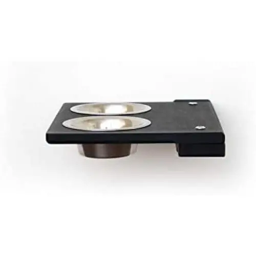 CatastrophiCreations Cat Mod Feeder Handcrafted Elevated Wall, Onyx, One Size CatastrophiCreations Cat Mod Feeder Handcrafted Elevated Wall, Onyx, One Size