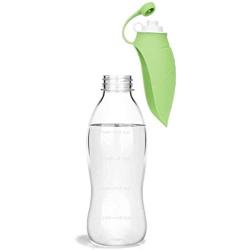 D&I Portable Dog Water Bottle for Walking - Travel Bottles for Dogs with Folding Silicone Leaf Shaped Bowl 20oz