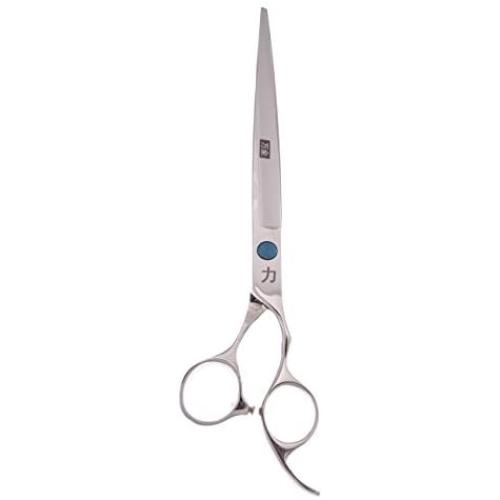 ShearsDirect 440C Japanese Stainless Steel Cutting Shear with Offset Handle and Fixed Finger Rest, 8.0''