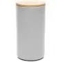 Waggo Simple Solid Ceramic Medium Dog Bowl and Air Tight Treat Jar Set - Light Grey