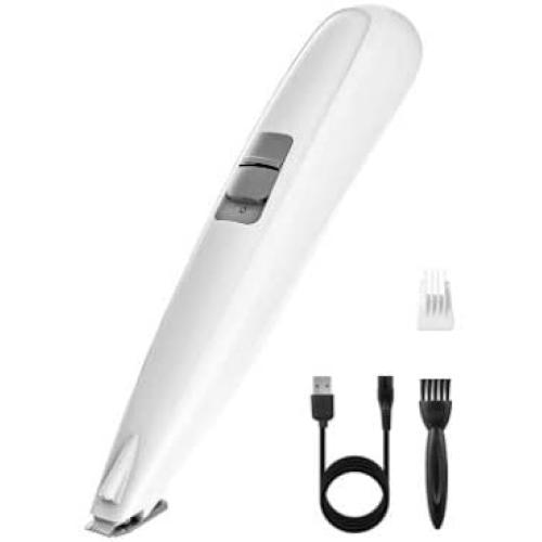 Dog Clippers with LED lights Dog Grooming Clippers 2-Speed USB Rechargeable Professional Dog Trimmer Low Noise Cordless Dog Clippers for Small Dogs and Cats Hair Around Face, Paws, Eyes, Ears, Rump