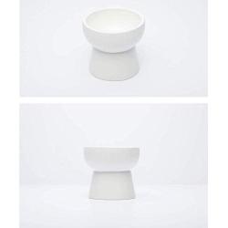 Raised Dog Cat Bowl – Handcrafted Ceramic Elevated Pet Bowls – Stable and Sturdy Design – Comfortable and Safe Eating – Prevents Fast Eating and Vomiting - Porcelain Tilted Food & Water Bowls
