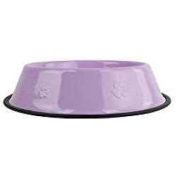 Platinum Pets Platinum Pets 1-Cup Embossed Non-Tip Cat Bowl, Sweet Lilac