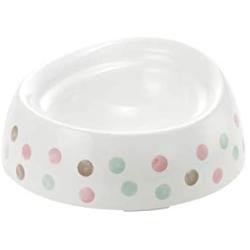 Richell Non-Tip & Skid Pet Bowl Extra Small, Dog and cat Feeder with Spill Proof Smart Edge