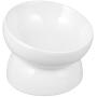 Balacoo Pet Raised Bowls Ceramic Food Bowl Pet Water Bowl Pet Supplies for Cat Dog (White, Size S)