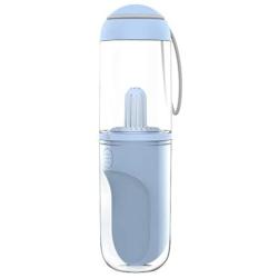 Pet Water Bottles for Dogs, Travel Water Dispenser with Bowl Easy for Pup Drinking, Lightweight Pets Water Feeder for Walking(Blue)