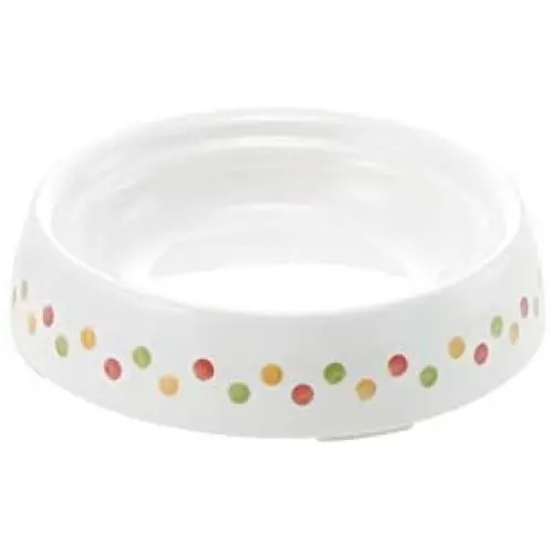 Richell Non-Tip & Skid Cat Dish Extra Small, Spill Proof Smart Edge, Dishwasher Safe cat Feeder, 3.8 oz of Wet Food, White
