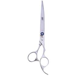 ShearsDirect Japanese Stainless Steel Curved Shear with Offset Ergonomic Handle, 9.0''
