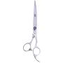 ShearsDirect Japanese Stainless Steel Curved Shear with Offset Ergonomic Handle, 9.0''