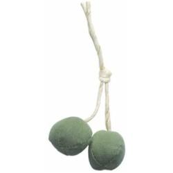 Catit Eco Terra Natural Linen Toy with Raffia, Green Cherries
