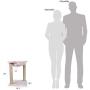 PINA Cat Tree Tower with Hammock Bed and Scratching Post, Dangling Pom-Pom, 3-in-1 Cat Scratching Post, Pet Bed Scratch Lounge Furniture for Cats, Beige Flannel