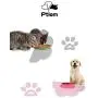 Ptlom Pet Placemat for Dog and Cat, Mat for Prevent Food and Water Overflow, Suitable for Medium and Small Pet,Silicone