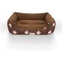 HZBOYA Self-Warming Pet Bed for Small Dogs and Cats Rectangle Nest Square House Enjoy Sleep, Machine Washable Sofa Cover Pink Star