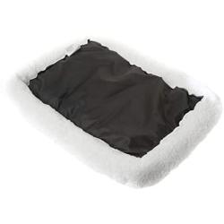 Long Rich HCT ERE-001 Super Soft Sherpa Crate Cushion Dog and Pet Bed, White, By Happycare Textiles