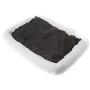 Long Rich HCT ERE-001 Super Soft Sherpa Crate Cushion Dog and Pet Bed, White, By Happycare Textiles