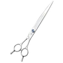 Purple Dragon 8.0 inch Professional 440C Pet Grooming Scissors,Dog Straight Shear, Chunker & Curved Shear Set with Pet Comb and Bag