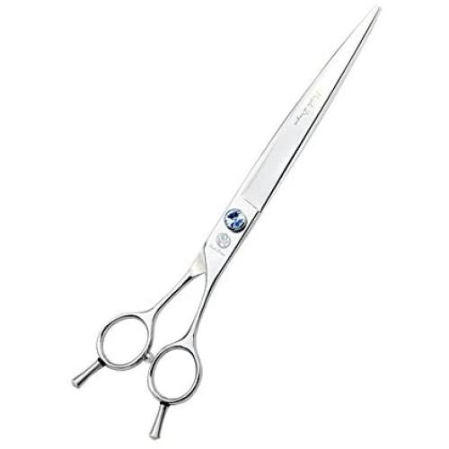 Purple Dragon 8.0 inch Professional 440C Pet Grooming Scissors,Dog Straight Shear, Chunker & Curved Shear Set with Pet Comb and Bag