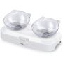 Elevated cat Bowls,15°Tilted Raised Cat Food and Water Bowl Pet Feeder Bowls for Cat and Small Dog (Double Bowls)