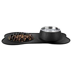 FLYINGCOLORS Pet Bowl Set Black