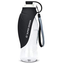 TOP STAR Pet Water Bottle for Walking,20 Oz Dog Water Dispenser Container and Feeder Bowl Two in one,with Dogs,Cats,Rabbits Portable Pet Water Bottle Travel for Hiking and Outdoor