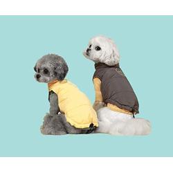 Cold Weather Dog Warm Snap Drawstring Contrast Colorful Vest Jacket Coats,Pet Winter Clothes for Small Medium Large Dogs. Toy Poodle,Yorkshire,Maltese