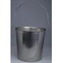 Indipets Heavy Duty Stainless Steel Pail - 6 Quart - Durable Dog Food and Water Storage