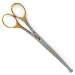 Dubl Duck Stainless Steel Ultra Gold Curved Pet Shears with Ball Tip, 6-1/2-Inch