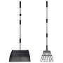 SUNLAX Pet Pooper Scooper, Height Adjustable Dog Poop Scoop Removal Picker with Long Handle Extra Large Tray - Easy to Wash