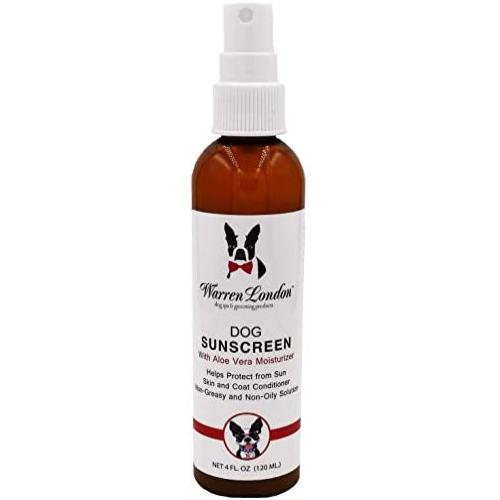 Warren London Premium Dog Sunscreen with Natural Aloe Vera Moisturizer - 4 oz Spray Bottle