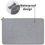 Ptlom Pet Placemat for Dog and Cat, Mat for Prevent Food and Water Overflow, Suitable for Small, Medium and Large Pet, Silicone