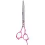 ShearsDirect Japanese 440C Off Set Handle Design Cutting Shears with Pink Rubber Grip Handle and Adjustable Tension Knob, 8.0-Inch ShearsDirect Japanese 440C Off Set Handle Design Cutting Shears with Pink Rubber Grip Handle and Adjustable Tension Knob, 8.0-Inch