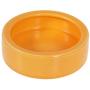 POPETPOP Pet Bowl Anti-Escape Ceramics Food Round Basin Feeding Water Bowl Turtle Gecko Chameleon Small Animals Size M (Orange)