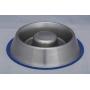 Indipets Heavy Duty Stainless Steel Slow Feed Dog Bowl - Medium 25oz - Silicon Bottom Ring Prevents Sliding and Tipping